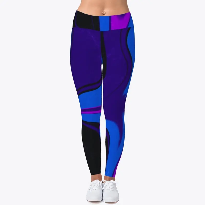 Pour paint style leggings 