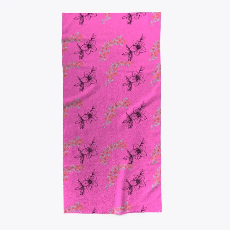 Spring  Beach Towel Flowers